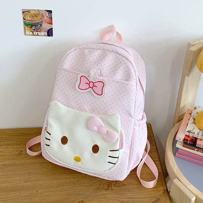 儿童书包女生小学生一年级女孩轻便减负护脊hellokitty可爱双肩包