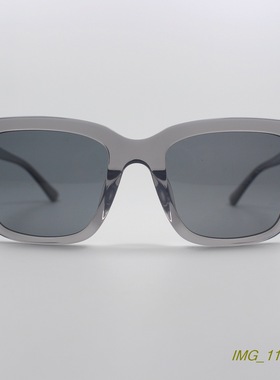 微瑕外贸高品质手造板材太阳眼镜时尚潮男女偏光素颜方框墨镜灰色