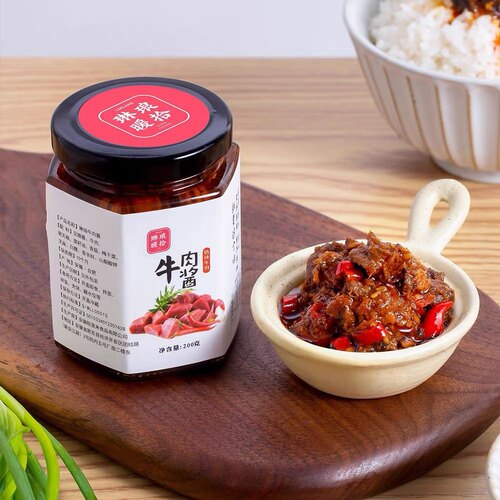 琳琅暖拾牛肉酱200g*4瓶笋丁下饭酱辣椒酱拌面拌饭香辣酱佐餐酱