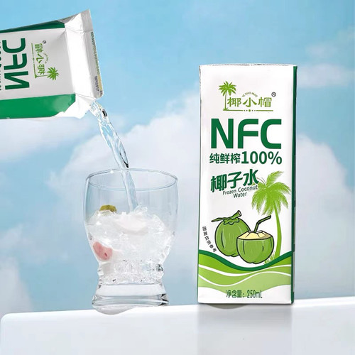 椰小帽椰子水250ml*10盒天然电解质水饮料鲜榨椰青水果汁饮品