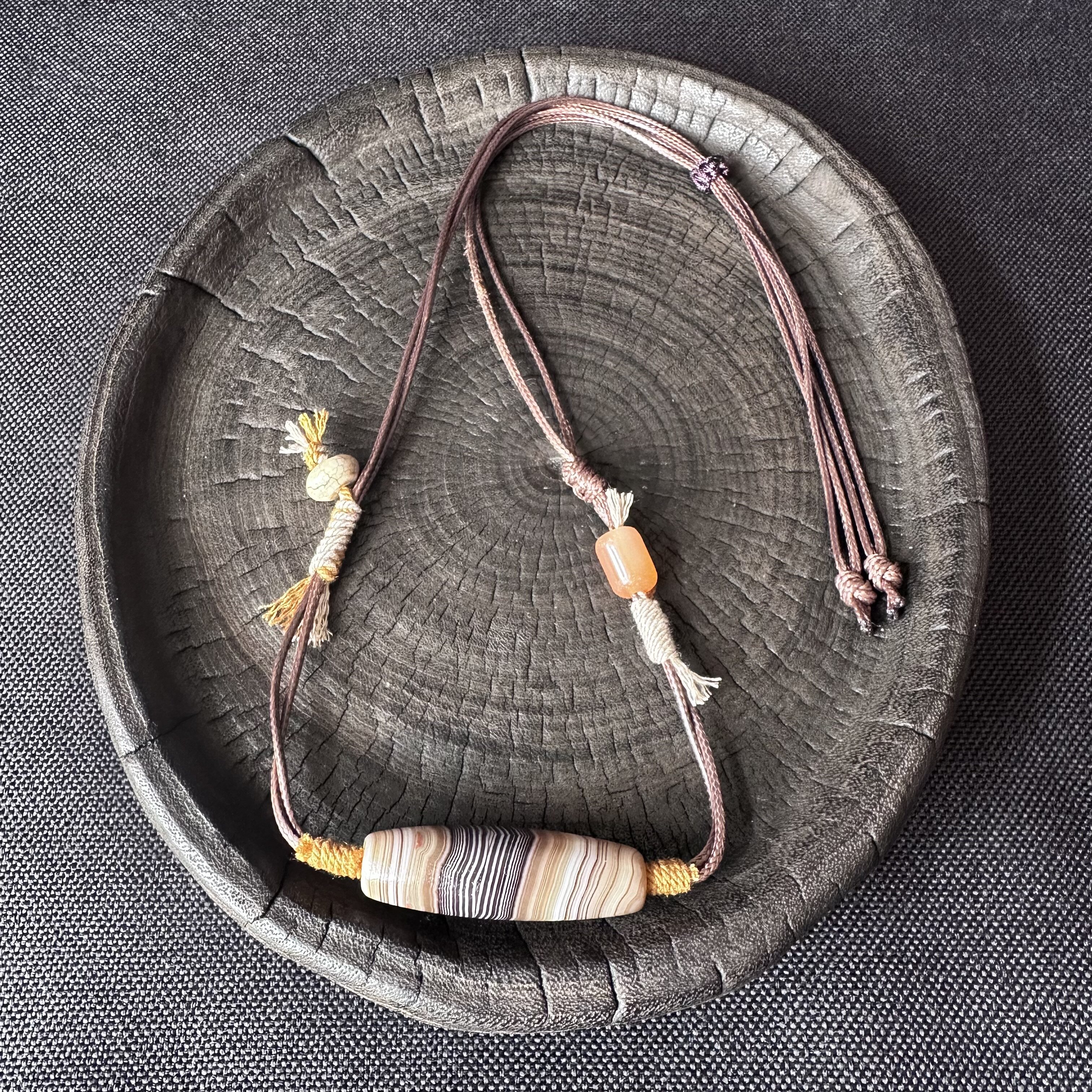 【藏玺&middot;物与悟/缘】原创设计缠丝玛瑙天珠项链锁骨链 多样性发货