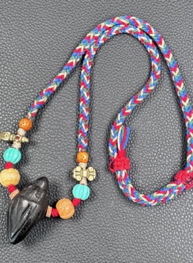 【藏玺物与悟/缘】藏式美学手工娘拉蝎子擦擦吊坠项链 原创手作