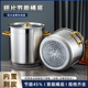 304不锈钢翅片桶特厚翅片锅商用汤桶带盖卤水桶大汤锅燃气节能桶