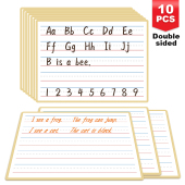 A4英语三线两格空白表双面可用覆膜防水幼儿童字母数字书写表10张