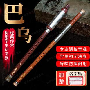 树脂巴乌横吹竖吹仿红木7孔可拆CGF降B调小学生成人演奏初学乐器