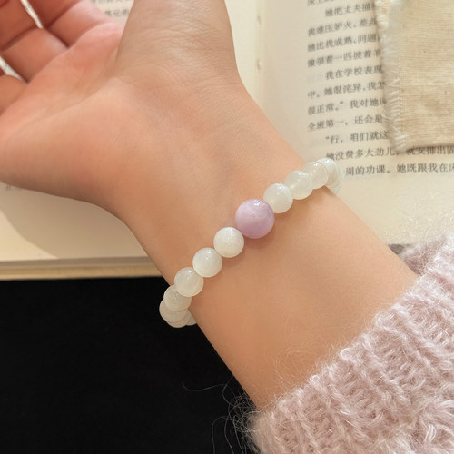新品88折】新中式白月光石串珠手链女小众设计感复古清冷夏天手串