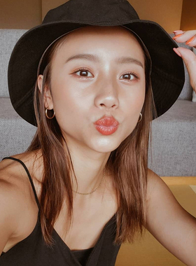 耳圈气质韩国钛钢不掉色金色小耳圈睡觉不用摘时尚ins风圈圈百搭