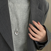 秋冬氛围感小众不规则吊坠项链长款 大米饰品 ins博主同款 毛衣链