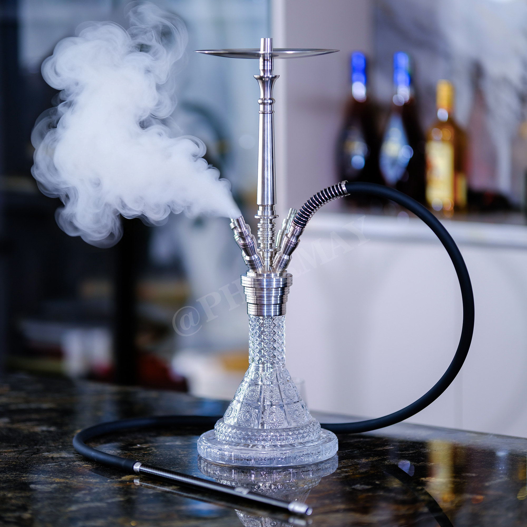 MIG66原装水烟壶高档不锈钢烟水壶全套配件酒吧KTV水烟吧SHISHA