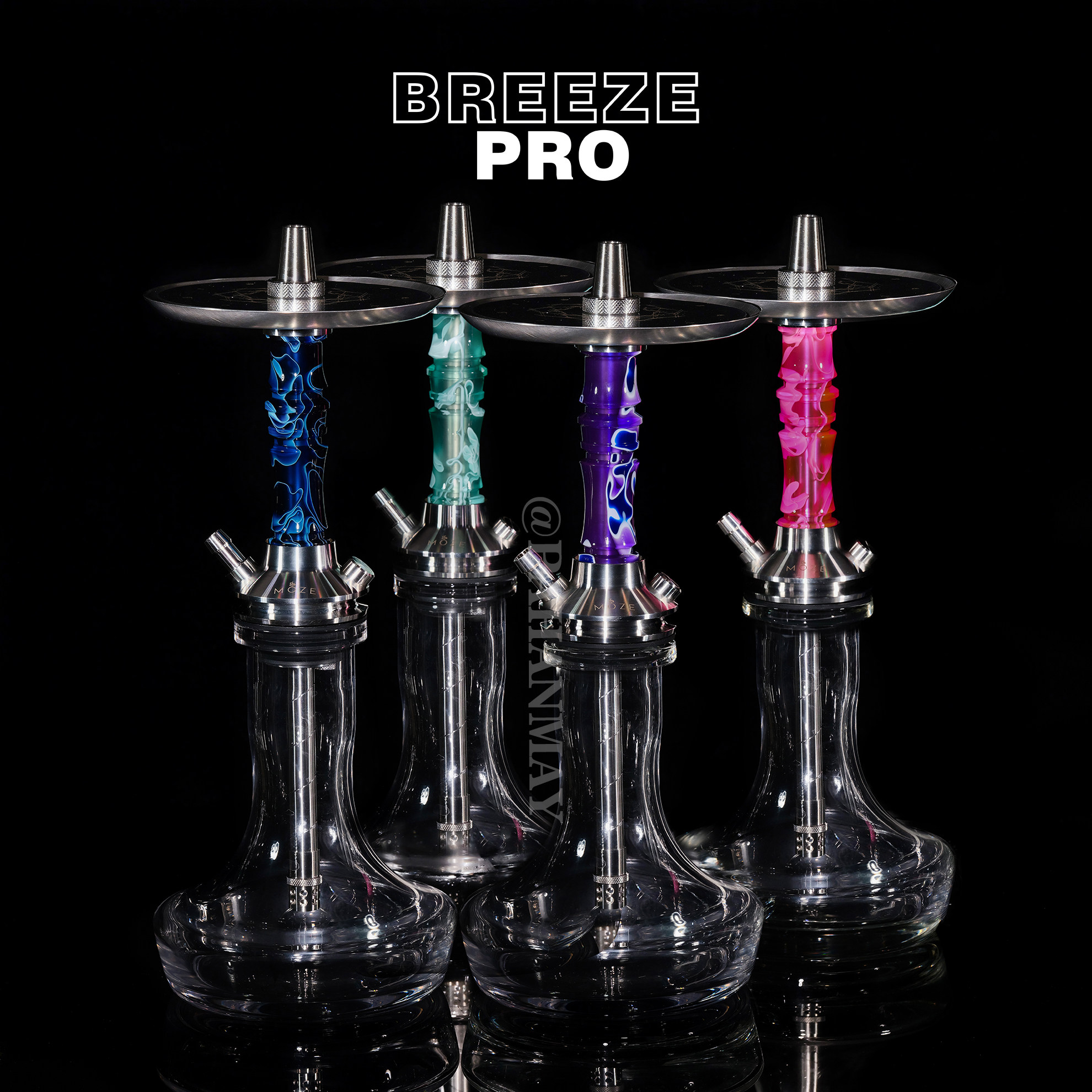 德国Moze Breeze Pro女武神 中号便携礼盒水烟壶 3种吹烟方式酒吧