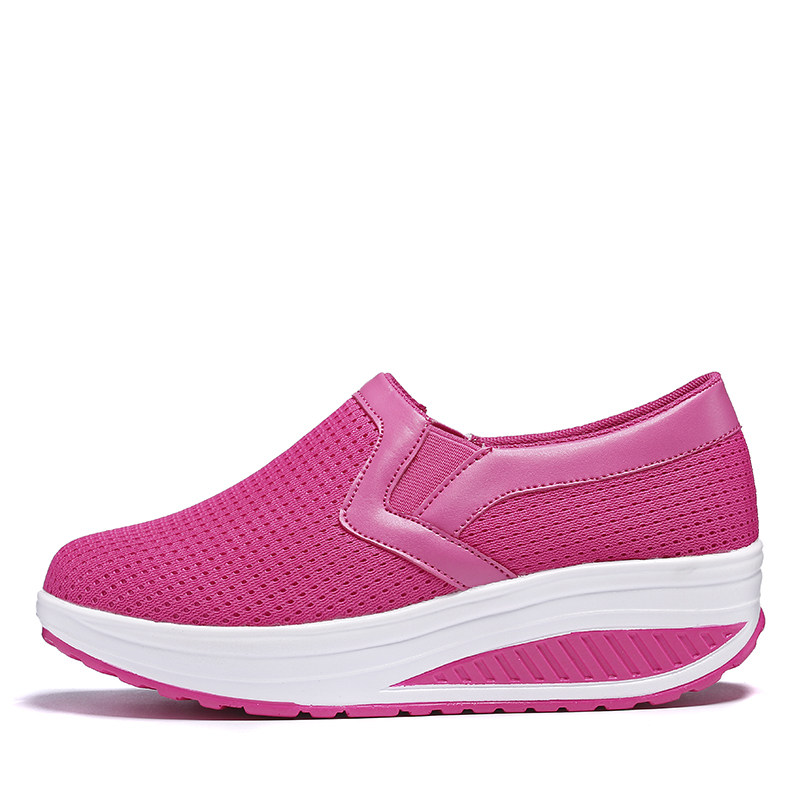 Round Net surface Single shoes The thickness of the bottom 5cm Rose red Shoe of sponge cake shoes ventilation Shake shoes Shallow mouth Casual shoesin the Women's Shoes, Low shoes  category - from Buy2taobao.com to provide professional Taobao agent buy service