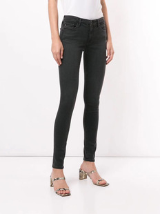 AG紧身才保暖。有温度又有身材的火山岩加绒显瘦小脚牛仔裤洋气灰