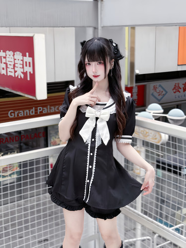 【Kanna】25新品  短袖套装 黑红 黑白灰紫 日系 现货