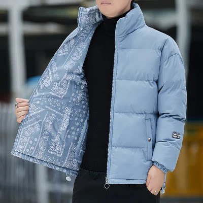 双面穿男士棉衣男2024冬季休闲羽绒棉服外套宽松大码立领加厚上衣