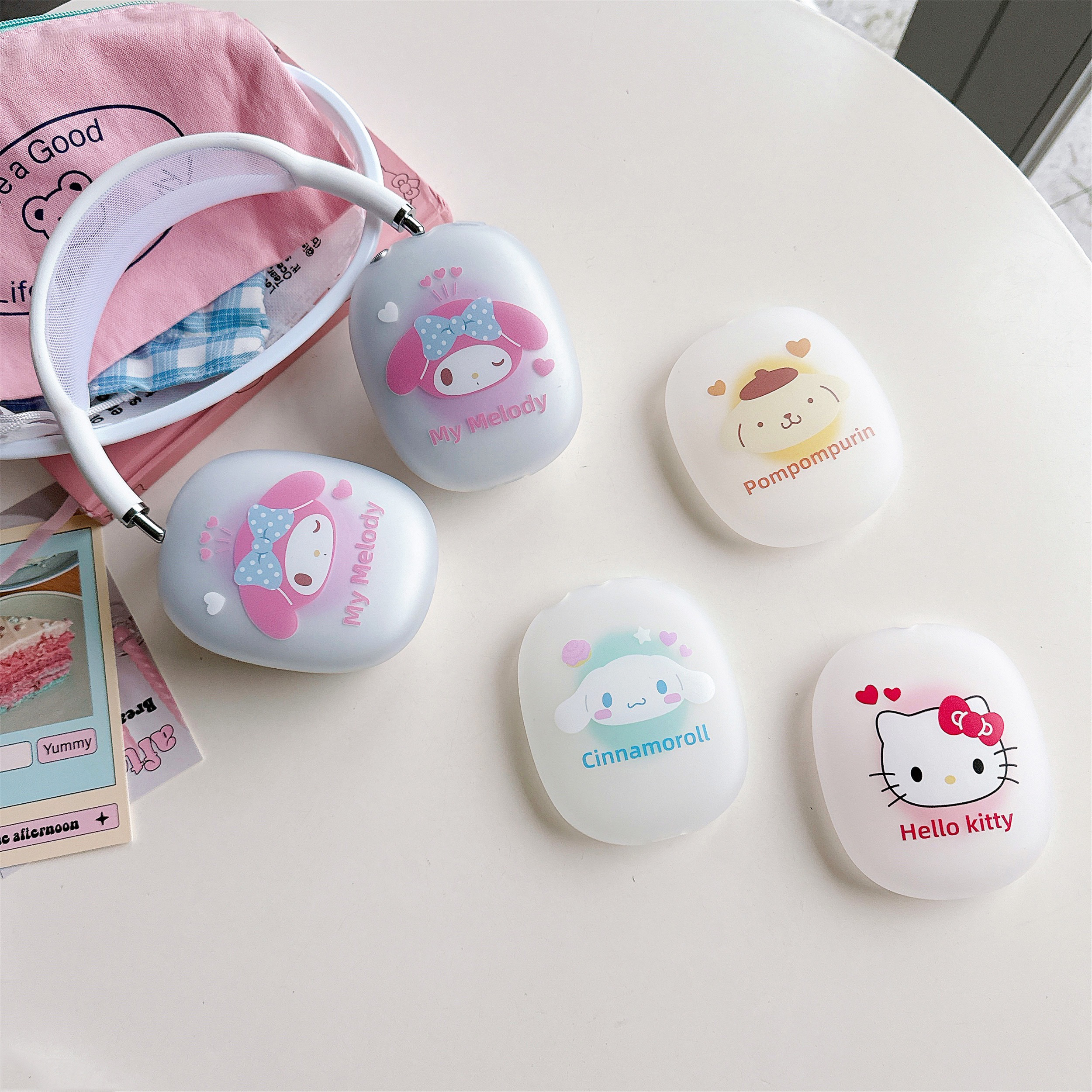 适用苹果AirpodsMax头戴式耳机壳潮牌卡通三丽鸥airpods max保护壳网红ins风个性AirpodsMax创意小众新款男女