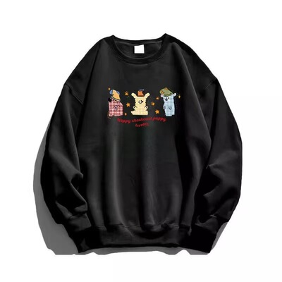 洋气别致长袖内搭上衣女秋冬加绒加厚显瘦正肩无帽卫衣