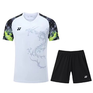 2024新款YY羽毛球服男女套装短袖速干比赛训练球服定制服