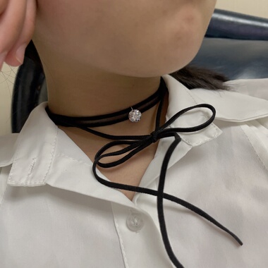 ⑧ins风网红chooker颈链 黑色锁骨短链 孤品单个价格 卖完无补