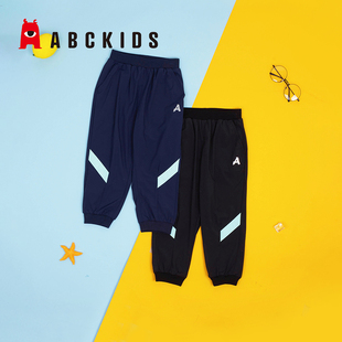 abckids童装男童裤子夏季宽松速干裤2024新款儿童男孩舒适休闲裤