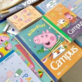 联名点线横线本学生日记手账 A5记事本子可爱卡通多款 日本KOKUYO国誉小猪佩奇笔记本限定软面无线装 订本B5