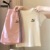 White t+pink shorts