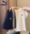 White t+navy blue shorts [little blue-little white]