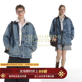 亚特兰蒂斯麂皮领怀旧牛仔外套夹克 手工马骝洗水 Unvesno