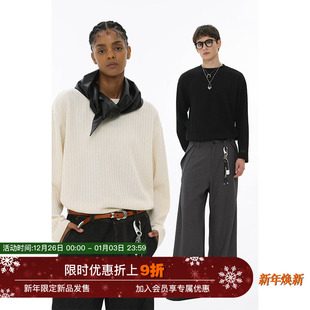 fit针织基础圆领长袖 秋季 美拉德风内搭Clean 新品 Unvesno