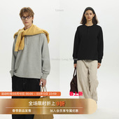 休闲基础上衣秋 亨利领华夫格老钱风基础宽松百搭长袖 Unvesno