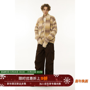 针织衫 Unvesno Vintage美拉德风泰迪绒渐变围巾保暖冬季 New