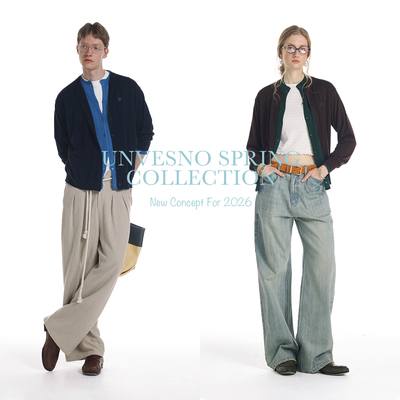 【莱赛尔 假两件】Unvesno(UN)中古撞色贴身可穿毛衣针织开衫薄款