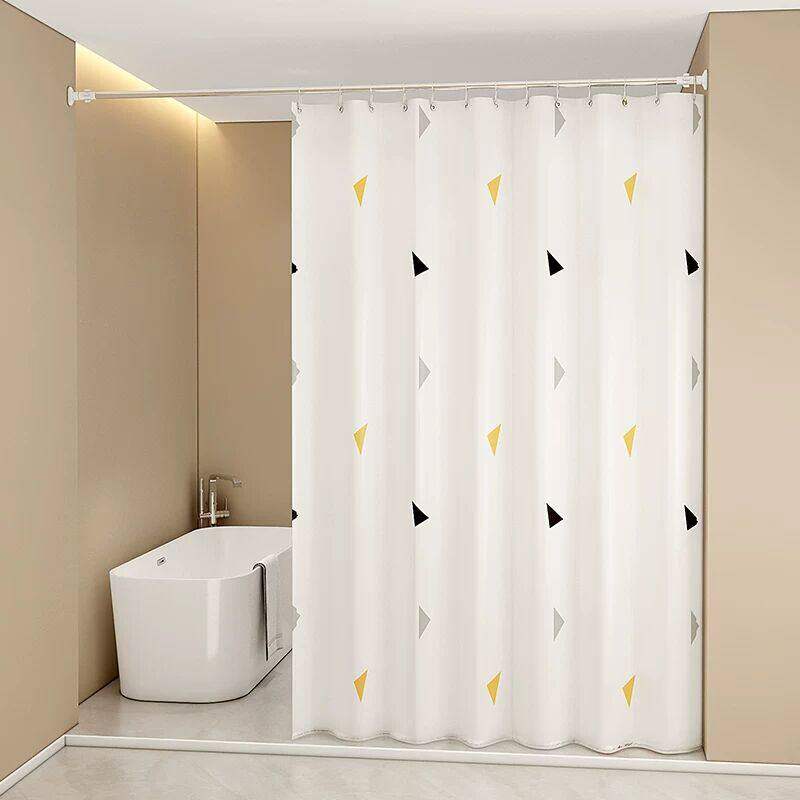 卫生间加厚peva浴帘防水防霉浴帘杆套装防水布免打孔浴室隔断窗帘