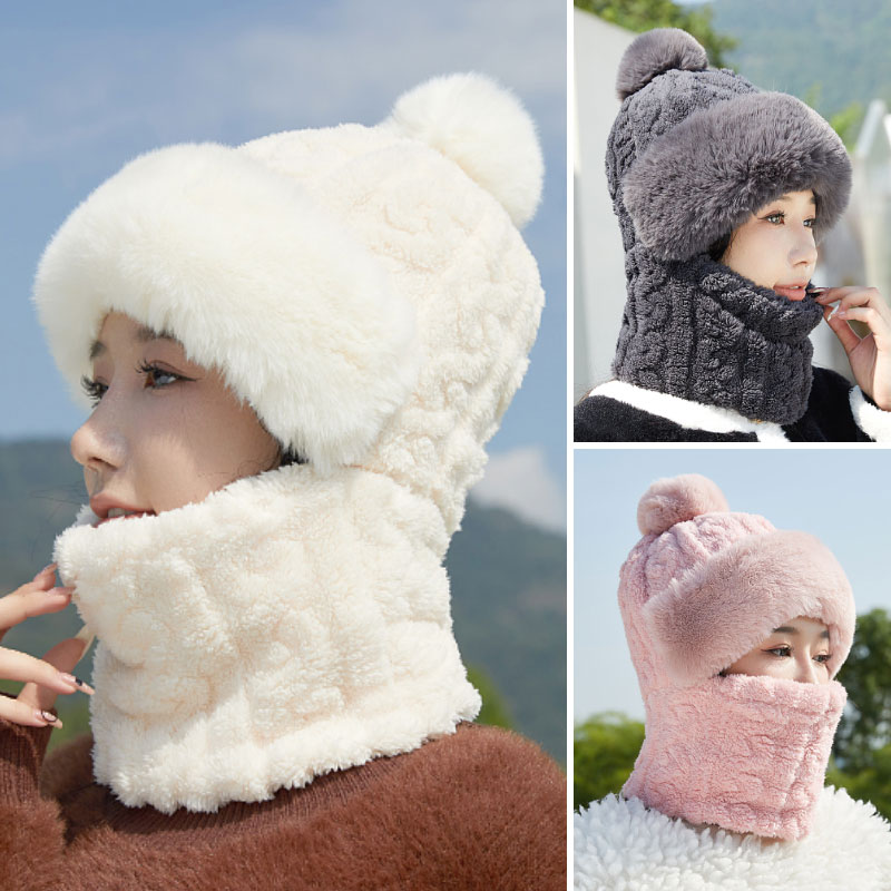 帽子女冬季骑车面罩全脸套头帽