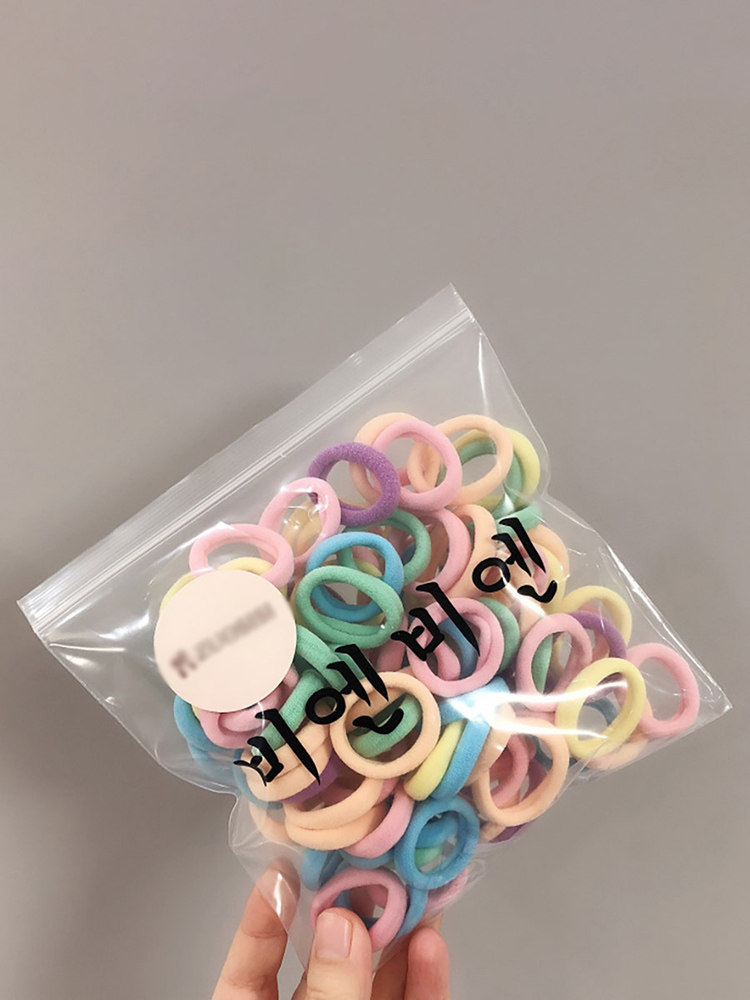 韩式小号发圈宝宝毛巾圈不伤发皮筋女童彩色可爱马卡龙儿童发饰