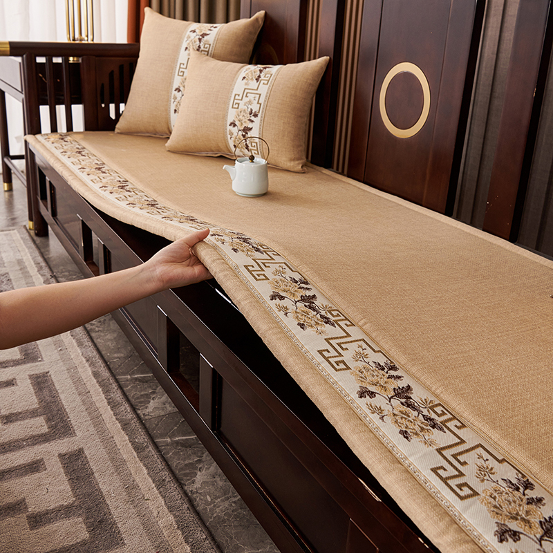 薄款防滑订做红木沙发垫新中式老