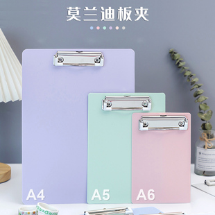 写字板垫板学生用硬壳A6点菜单夹板学生用书写夹试卷整理神器资料册收纳 莫兰迪a4板夹文件夹会议记录夹A5竖式