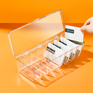 名片盒卡片收纳盒商务公司名片分类整理盒展会名片归类盒子 带盖