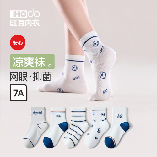 儿童袜子透气消臭中筒袜卡通印花