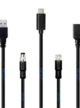 M8双端预铸延长线防水航空接头连接线 M8转USB RJ45 DB9 Type-C