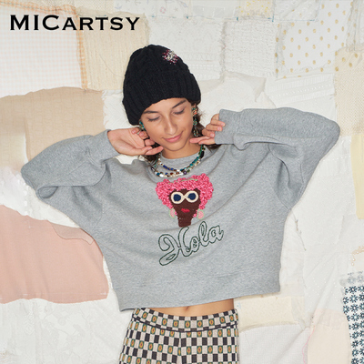 钉珠常规卫衣MICartsy百搭直筒