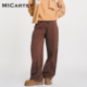 长裤 MICartsy王紫珊配饰车togo系列秋冬新款 草莓钉珠弯刀牛仔裤 女