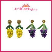 MICartsy王紫珊春夏配饰车to go系列新款 手工钉珠水果耳环