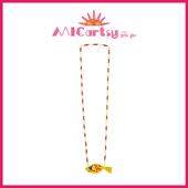 MICartsy王紫珊配饰车to go系列新款 手工编珠小鱼项链