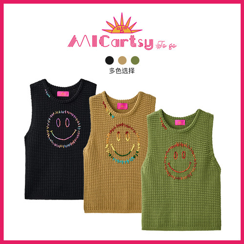 刺绣MICartsy百搭背心