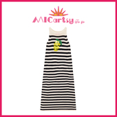 MICartsy王紫珊配饰车to go系列新款 钉珠条纹背心度假连衣长裙女