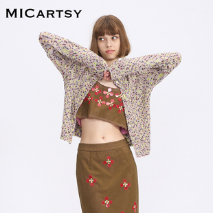 花纱针织开衫 MICartsy王紫珊2023秋冬新款 外套女小众原创RG029