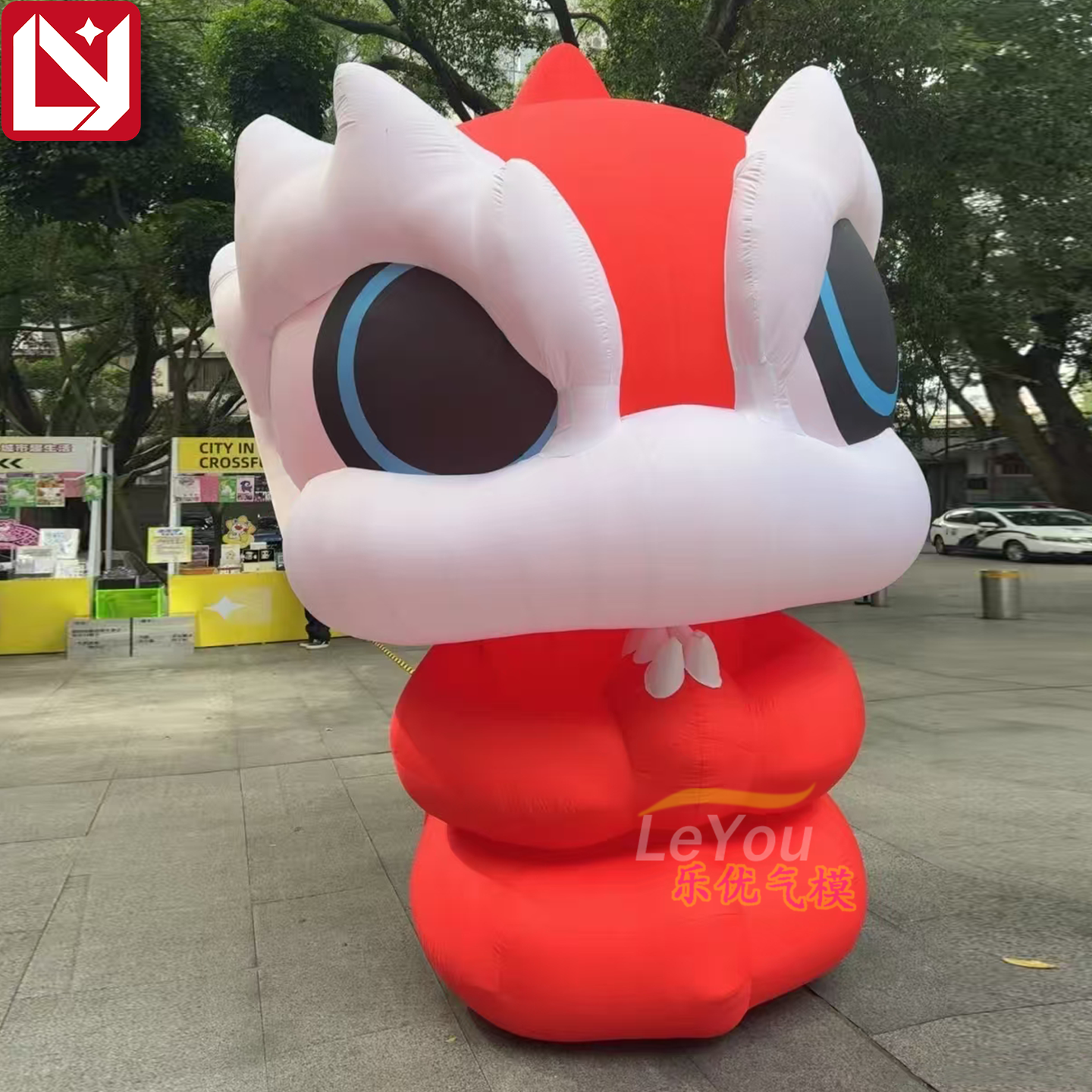 充气卡通醒狮狮泰隆气模ip定制商场景区活动宣传引流美陈装饰品