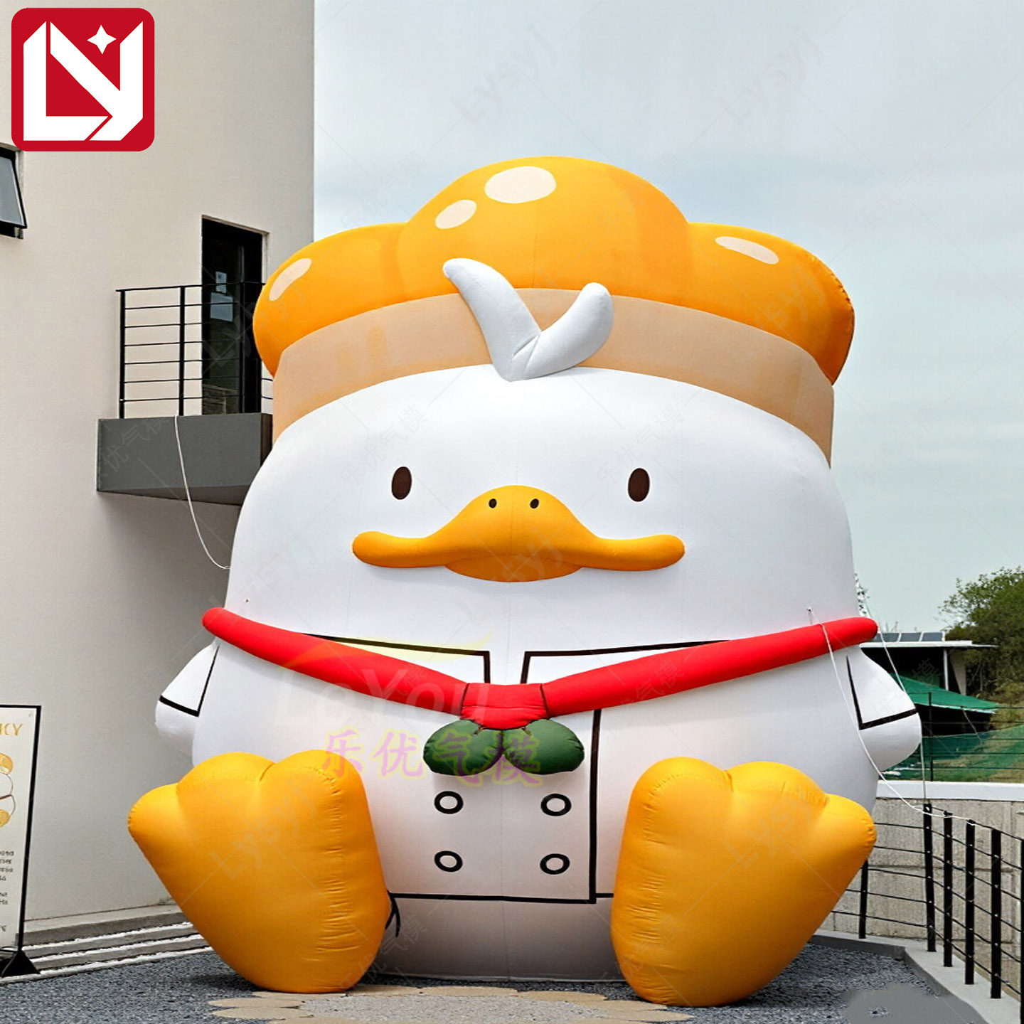 卡通厨师造型充气气模户外大型广告宣传道具可爱休闲风