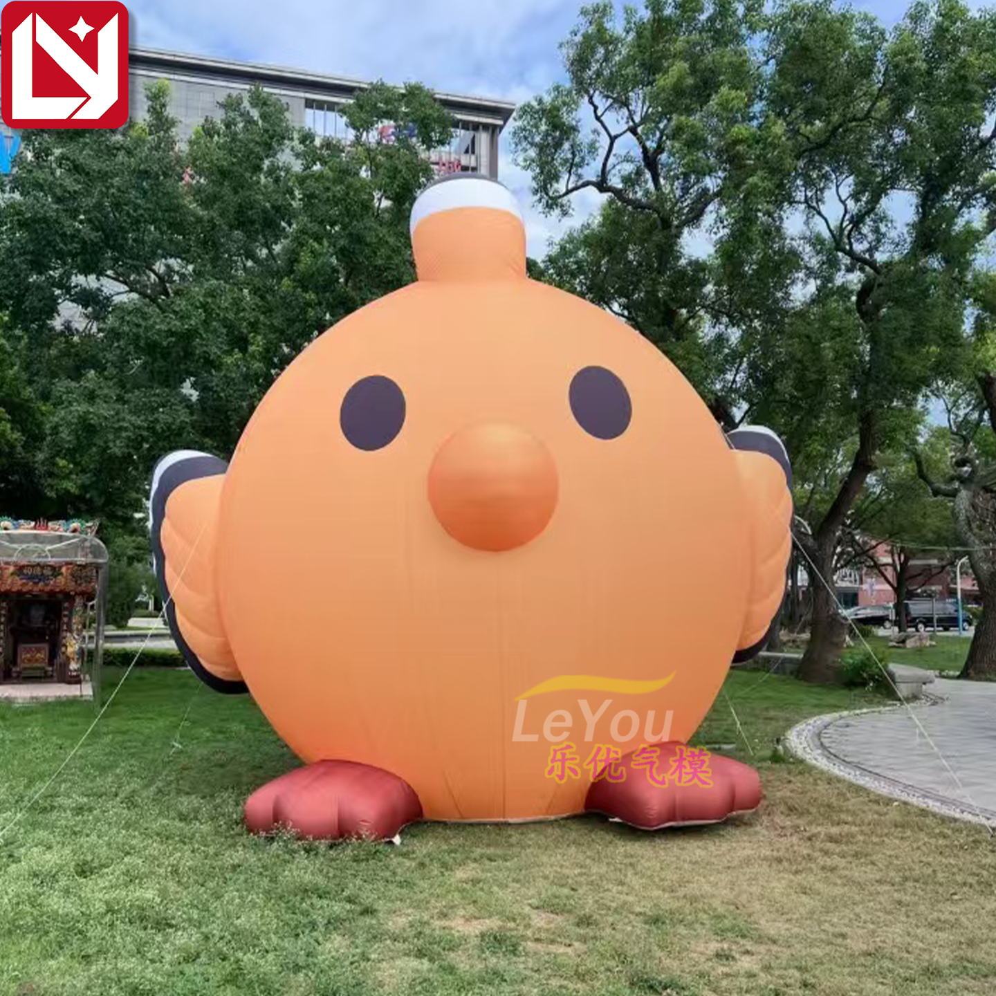 充气卡通可爱小黄鸡气模IP定制充气用品