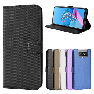 适用于华硕Zenfone7/7pro/ZS670KS/ZS671KS钻石纹插卡皮套手机壳